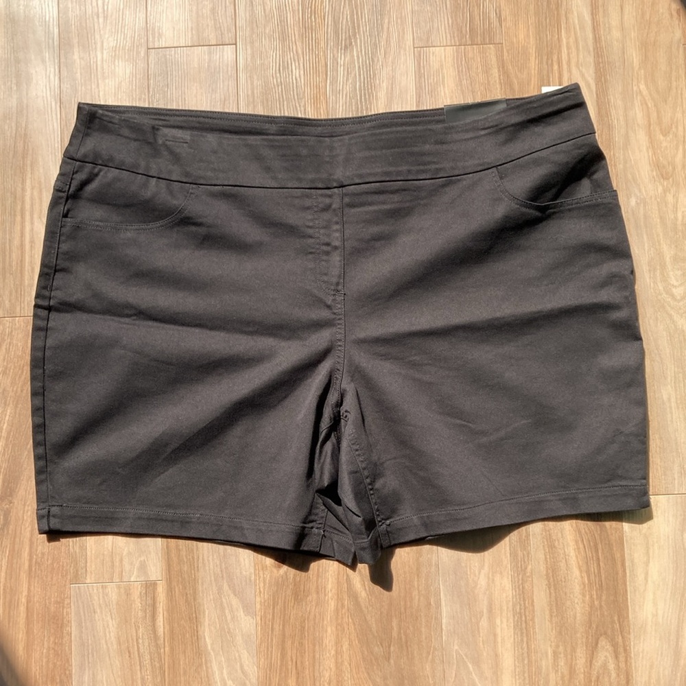 Napa Valley pull on black short w stretch & comfort waistband 22W - Picture 5 of 14